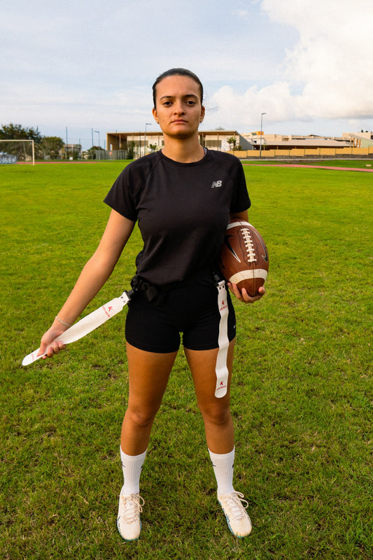 Ceinture flag football POP rouge/blanc