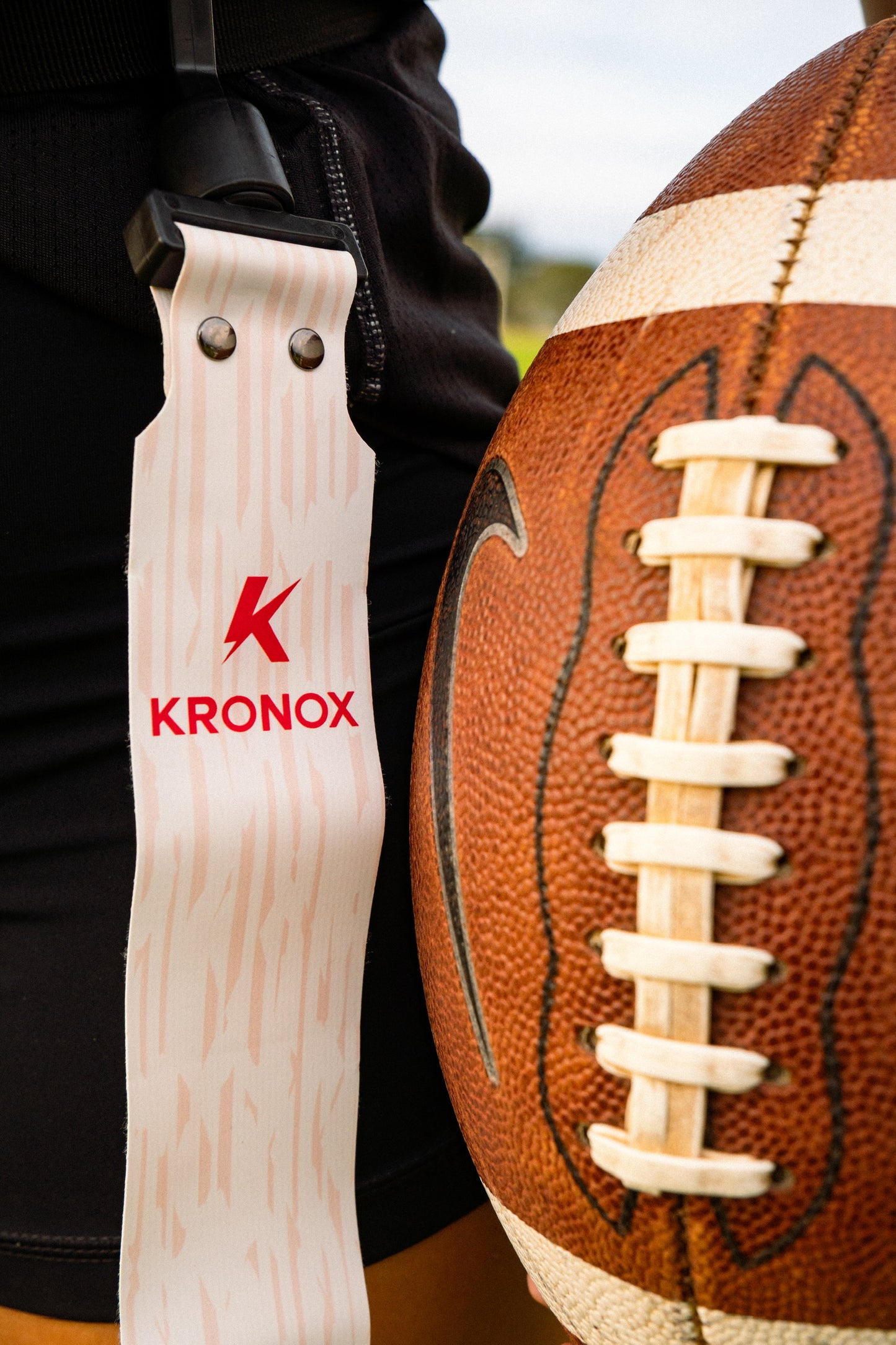 Ceinture flag football POP rouge/blanc